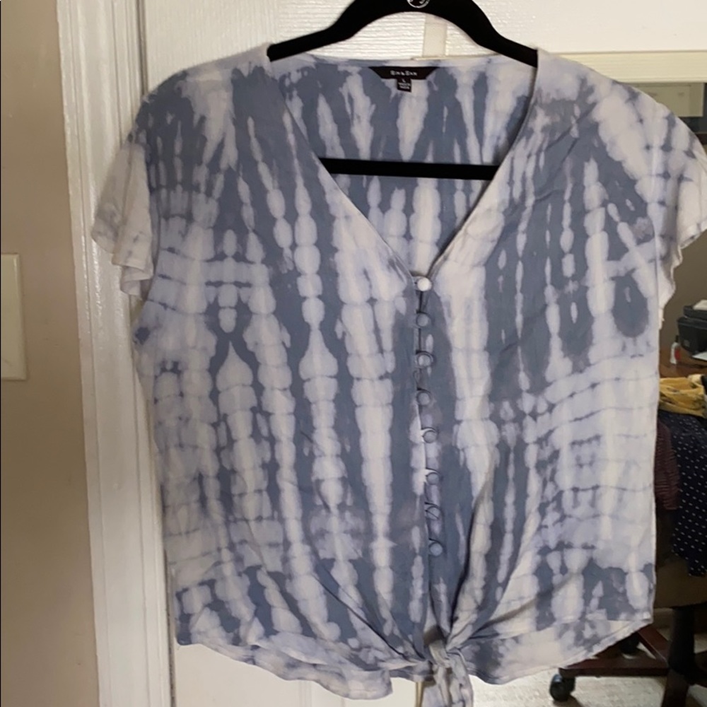 Button Up Tye Dye Shirt
